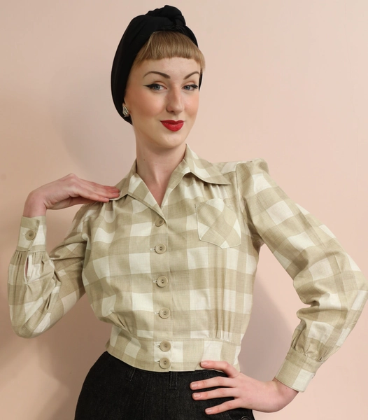 Check Work Blouse