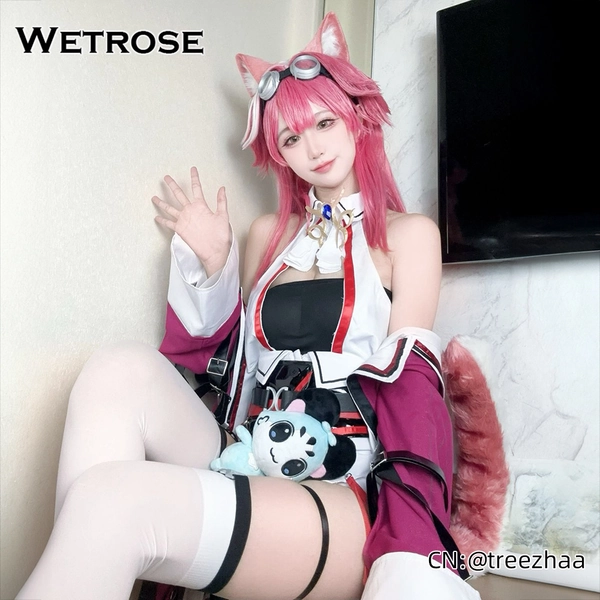 [Wetrose] In Stock Raora Panthera Hololive EN Justice Vtuber Cosplay Costume Wig Full Set
