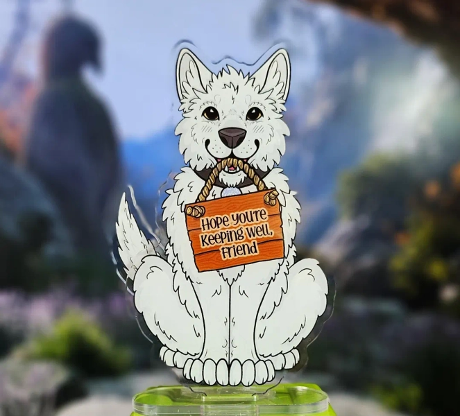 Scratch , the Best Boy - Acrylic Wiggly Standee Desk Buddy - BG3 Camp Dog Wagging Tail | Baldur's Gate 3 | Dnd | Owlbear - Etsy