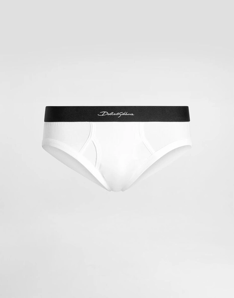 Mid-rise briefs in two-way stretch cotton jersey