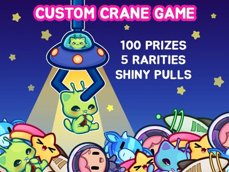 Custom Crane Game Widget - Claw Machine Gacha Game for Streamers - Cheer Bit Sub Dono Donation Channel Point Stream Overlay - Etsy