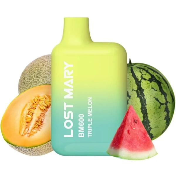 LOST MARY - BM600 NICOTINE VAPER 2% DISPOSABLE TRIPLE MELON