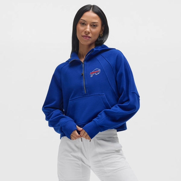 Women's Buffalo Bills  lululemon College Cobalt Scuba Oversized Half-Zip Hoodie