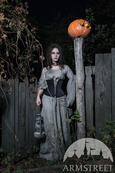 Corset and Linen Chemise Halloween edition