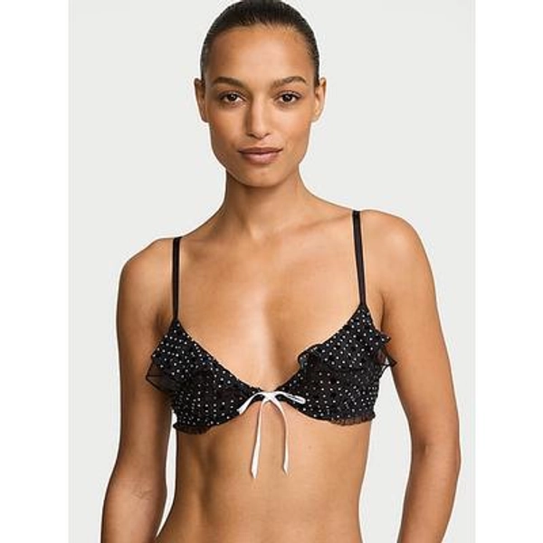ruffle polka dot bra