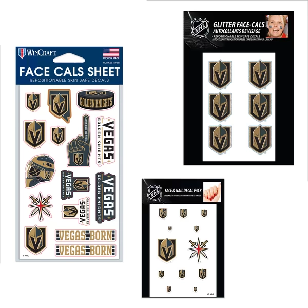 Vegas Golden Knights WinCraft 4" x 7" Waterless Tattoos Set