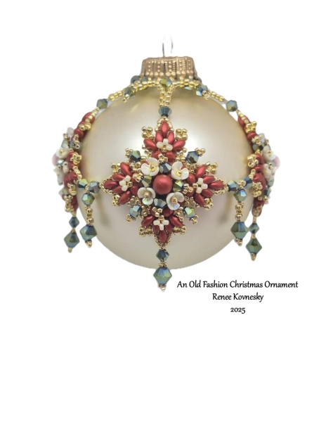 Tutorial for an Old-fashion Christmas Ornament Cover - 1 PDF Instant Download (see "description" for Link to Purchase the 6mm Flower Beads.) - Etsy