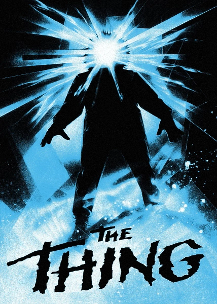 '80s The Thing Horror' Poster, picture, metal print, paint by Arif Hidayat | Displate