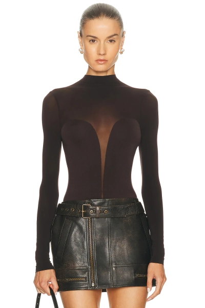 Wolford Bustier Bodysuit in Brown
