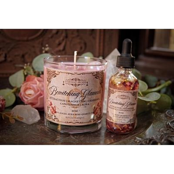 Glamour Magick Ritual Set ~ Bewitching Glamour Candle and Ritual Oil, Attraction Spell, Self-Love Spell, Witchcraft Kit, Glamour Witch