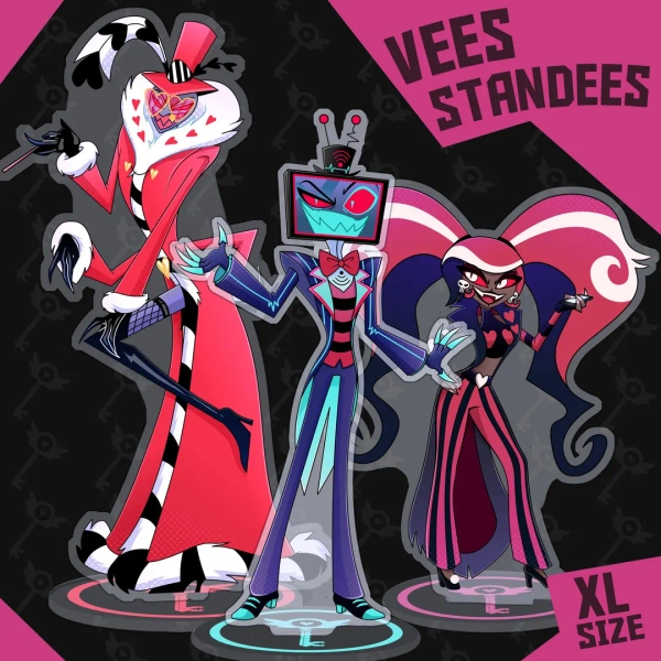 Hazbin Hotel Vees Standees LARGE SIZE - Double Sided Acrylic (made to Order) - Etsy Australia