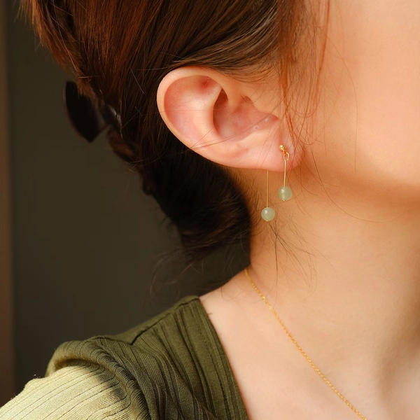 Minimalist Birthstone Drop Earrings