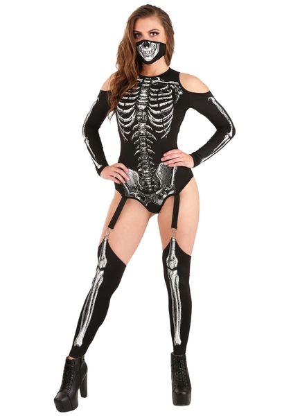 Sexy Skeleton Bodysuit Costume for Women | Skeleton Costumes