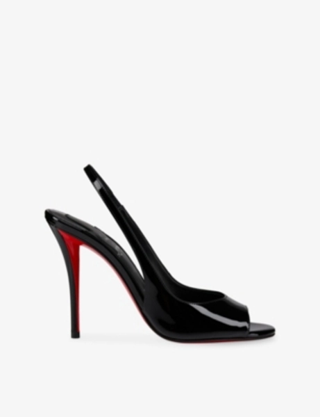 Sofia Z 100 Patent-Leather Sling Leather Heeled Courts - EUR 34 / 1 UK WOMEN