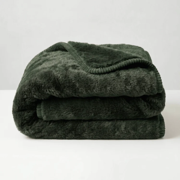 Luxury Plush Fleece Freak Sheet - Forest Green - Waterproof Blanket