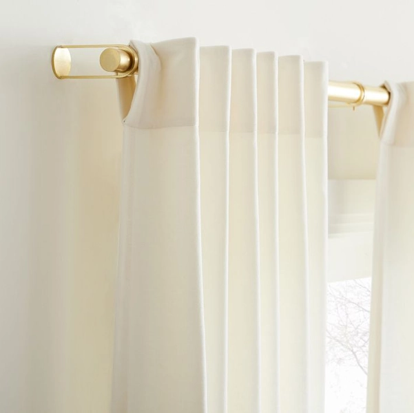 West Elm | 3 Cotton Velvet Blackout Curtains | 48x96 | Alabaster