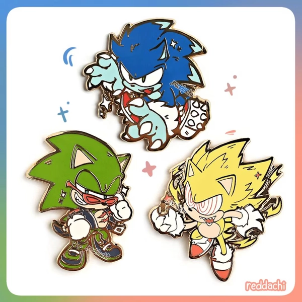 Hedgehog Pins | Werehog, Scourge, Fleetway - Etsy