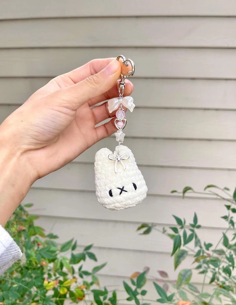 Miffy Bunny Plush Charm Coquette Keychain