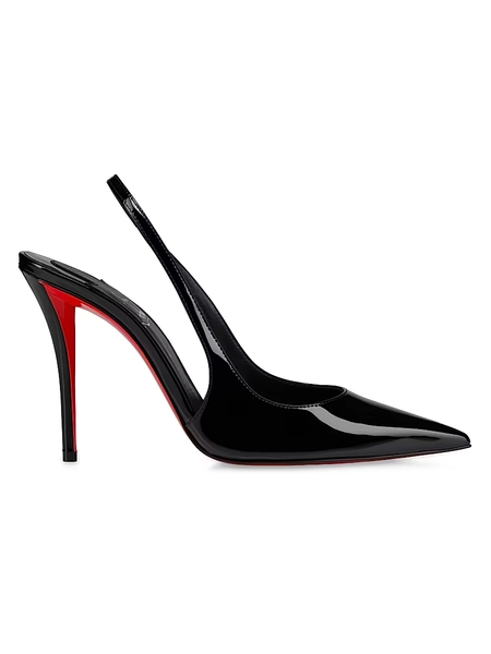 Miss Z Patent Leather 100MM Sling Back Pumps
