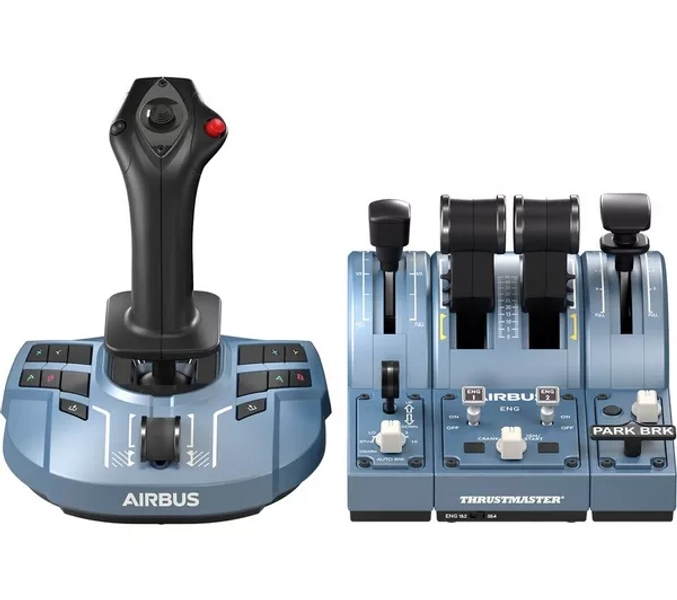 THRUSTMASTER TCA Captain Pack X Airbus Edition Joystick & Throttle - Light Blue