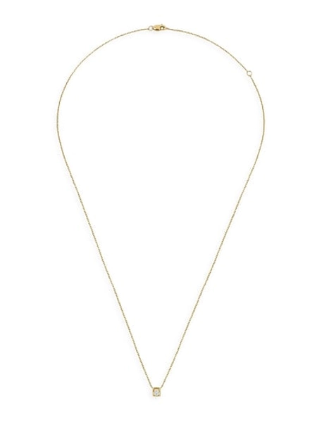 Dinh Van Women's Le Cube Diamant 18K Yellow Gold & 0.07 TCW Diamond Small Pendant Necklace - Yellow Gold
