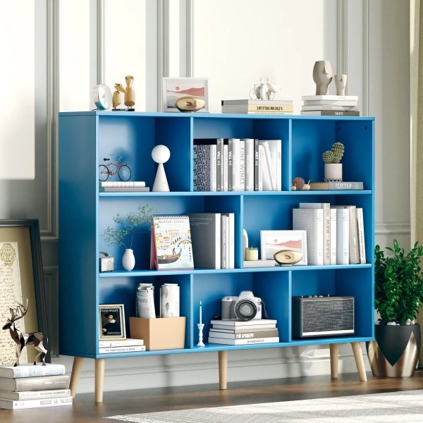 Jaen Solid and Manufactured Wood Cube Bookcase