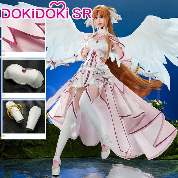 【Ready For Ship】【Last Batch】DokiDoki-SR Anime Sword Art Online Cosplay Yuuki Asuna Costume Goddess Stacia SAO - So please do not choose Express shipping option when placing your order. / M-Ready For Ship