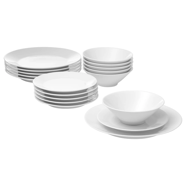 IKEA 365+ 18-piece dinnerware set - white