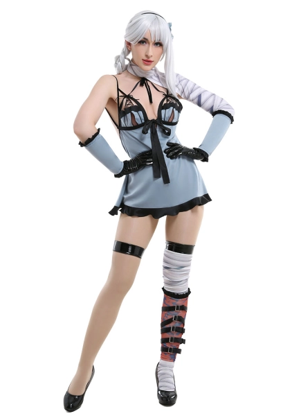 NieR RepliCant Kaine Weibliches Cosplay Kostüm mit Kopfschmuck