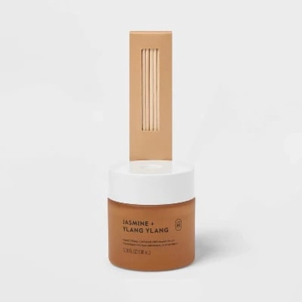 Glass Reed Diffuser Jasmine and Ylang Ylang 3.38 fl oz - Threshold™