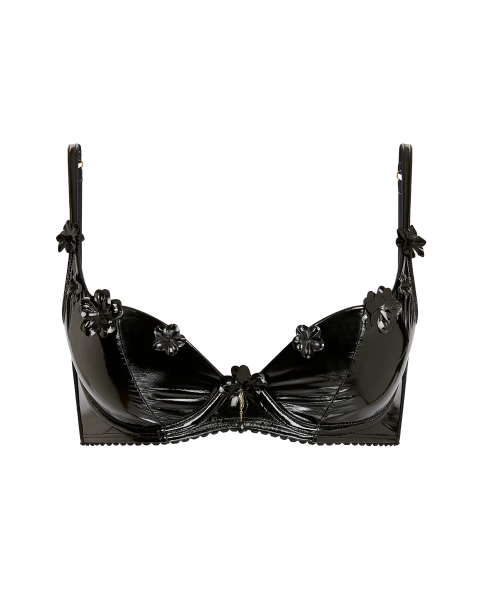 Agent Provocateur| Lilathe Plunge Underwired Bra in Black/Black