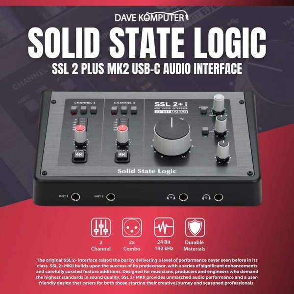 Solid State Logic SSL 2+ MK2 USB-C Audio Interface