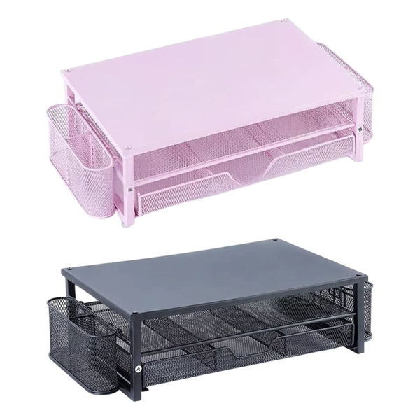 Computer Monitor Stand Riser Desk Organizer, Multifunction, with Pen Holder, with Drawer, Practical, Accessories Laptop Riser - AliExpress 