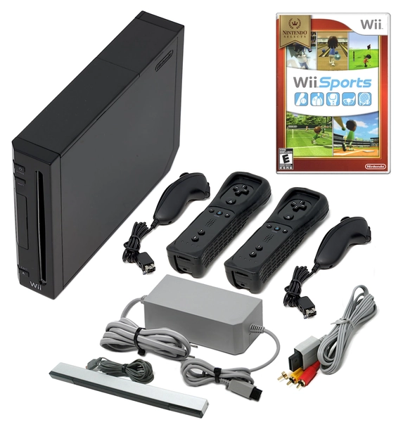 Nintendo Wii Game Console + Pick 1-4 Remotes, Wii Sports, Mario Kart & More