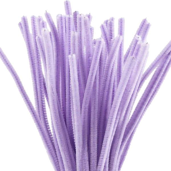 Pipe Cleaners Len. 30 cm, Thk 6 mm, Violet, 50 kpl/ 1 pkt