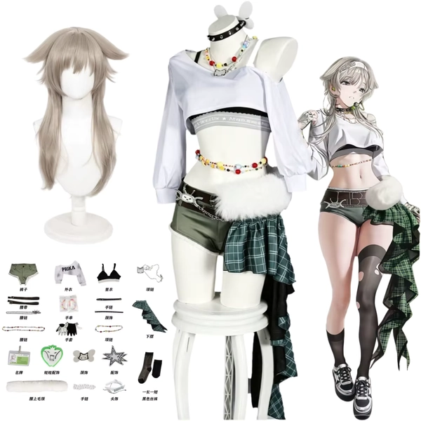 Disfraz de cosplay de Prika de GODDESS OF VICTORY: NIKKE, conjunto de disfraz de Prika con peluca para fiesta de Halloween
