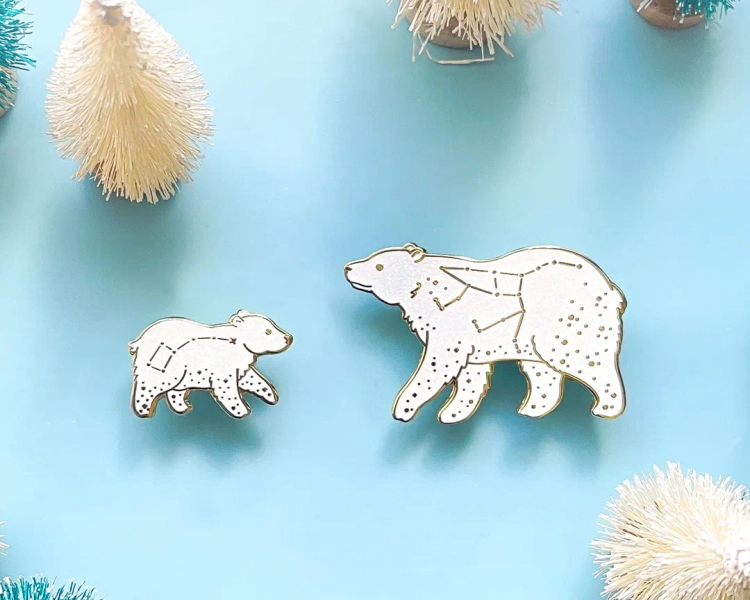 Ursa Major and Ursa Minor Enamel Pin Set - Etsy Canada