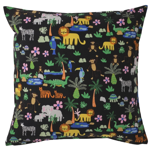 NATTHÄGER Cushion cover - multicolor/jungle 20x20 "