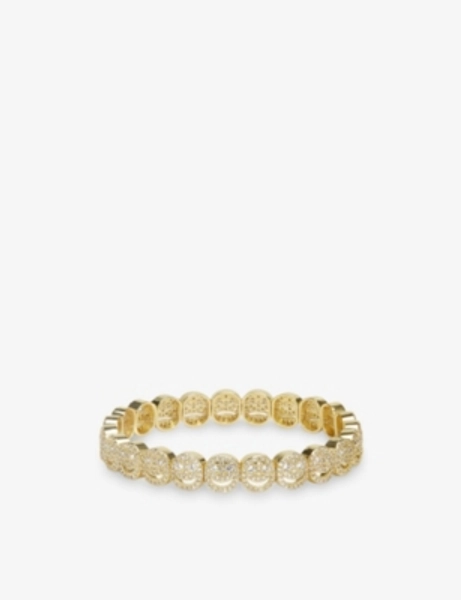 The PavΓ© The Happy Face 18ct Yellow Gold Plated Brass And Cubic Zirconia Bracelet