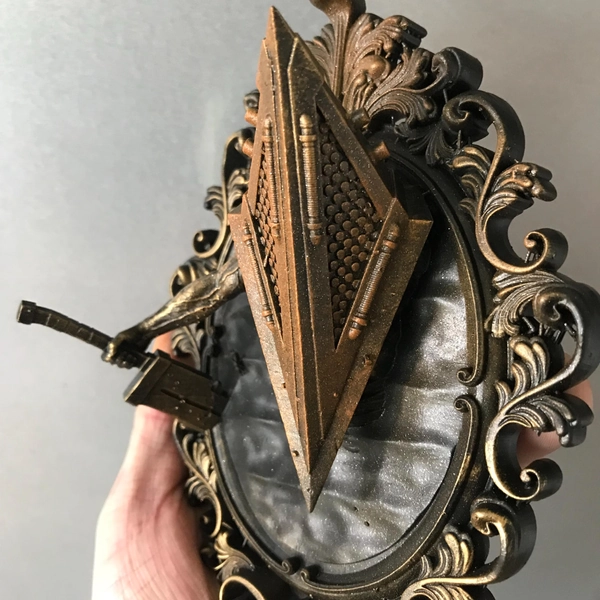 Silent Hill Pyramid Head Wall Art | Gothic Horror Decor | Ornate Baroque Wall Hanging | Dark Video Game Fan Art | Macabre Gaming Gift