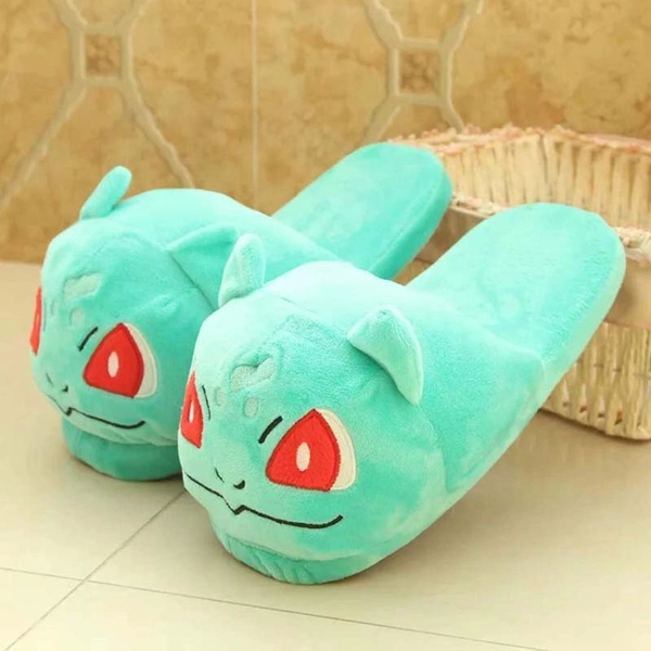 Plush Bulbasaur Slippers Anime House Slippers