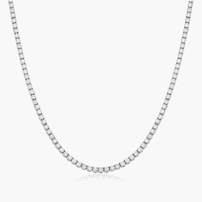 James Allen 14k White Gold Tennis Necklace 5ct 