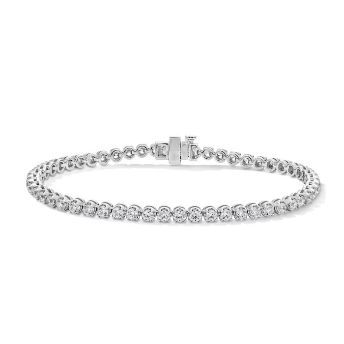 3 CT. T.W.  Lab-Grown Tennis Bracelet in 14K White Gold (F/SI2)