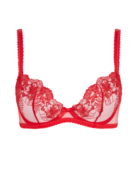 Astria Plunge Underwired Bra in Red | By Agent Provocateur