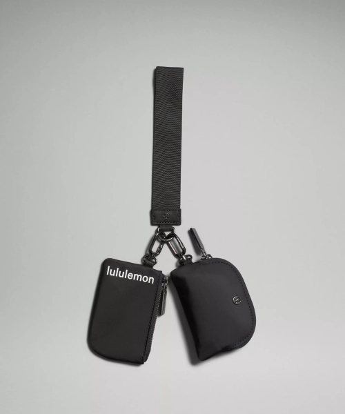 Dual Pouch Wristlet - Black - ONE SIZE