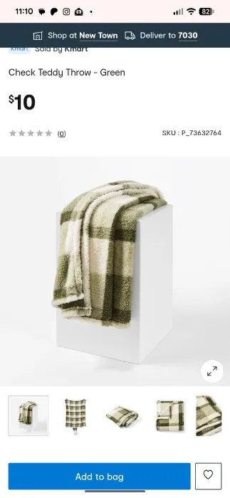 Green Fluffy Blanket 