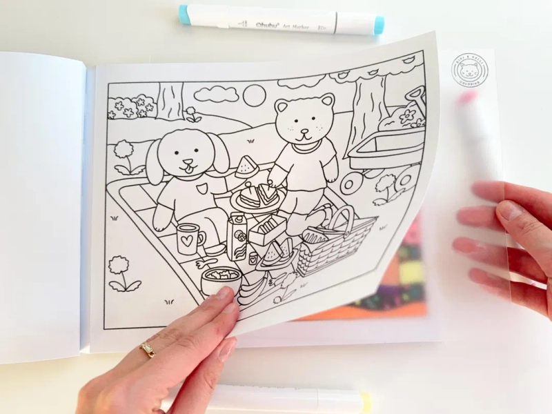 Kiki & Kelli Coloring Protective Sheet 