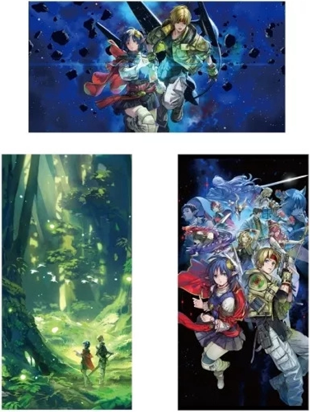 Star Ocean The Second Story R Large Postcard Set 3pcs Paper Used