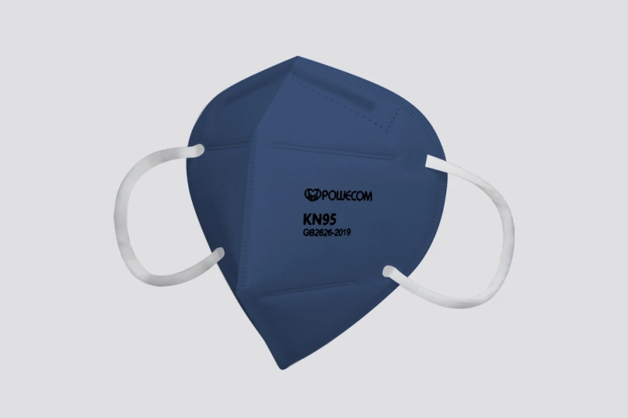 Denim Blue Powecom® KN95 Respirator Face Mask - Ear Loop - 10 masks per pack - Made to the NEW GB2626-2019 Standard with Better Breathability - Bona Fide Masks™ is the EXCLUSIVE DISTRIBUTOR for Powecom® in the United States & Canada!