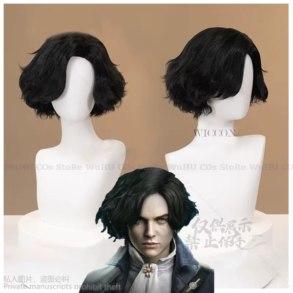Game Lies Of P Cosplay Wig Black Short Synthetic Straight Anime Men's Wig For Halloween Cosplay Costume Party Head Wigs Cosplay - AliExpress